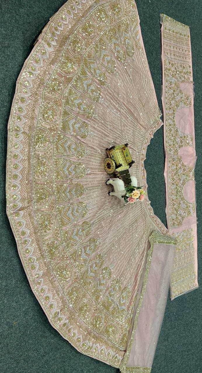 Butterfly Designer Embroidered Sequins Lehenga - MYLUXURY LANE ENTERPRISE